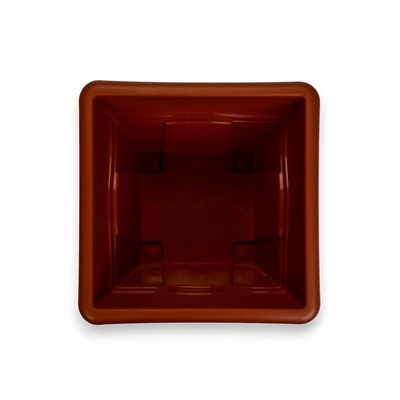 Горшок для цветов с поддоном «Квадро», 12.2 л, пластиковый, терракотовый