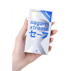 Презервативы Sagami Xtreme Ultrasafe с двойным количеством смазки - 10 шт.