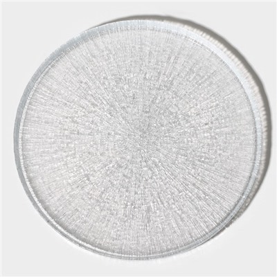 Блюдо сервировочное «Нуук», d=32 см, с бортиком, стекло, прозрачное