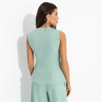 Жилет прямого силуэта, Стильный лидер (мятный)