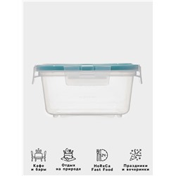Контейнер для продуктов с защёлками, 800 мл, герметичная крышка, цвет прозрачный