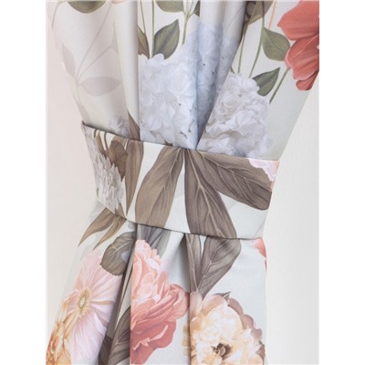 Шторы для кухни с подхватами «Этель. Цветущий сад» 145×180 см, комплект - 2 шт.