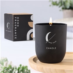Свеча ароматическая Home Fragrance, одеколон, чёрная, 7×8 см