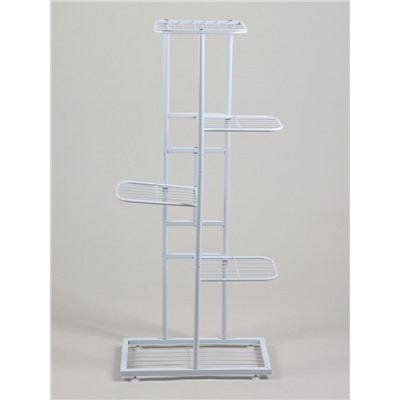 Подставка для цветов Greengo, 5 полок, 44×22×95 см, напольная, металл, белая