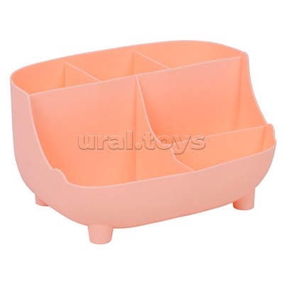 Органайзер для пишущих принадлежностей настольный "deVENTE. Cluster" 18,8x14x10,8 см, с разделителями, цвет персиковый, в термоусадочной пленке