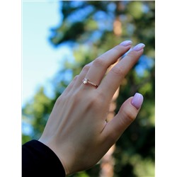 Кольцо из золочёного серебра с фианитами 925 пробы S1180891010з