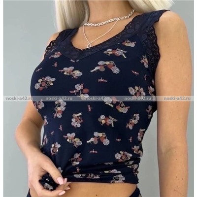 Майки женские Miss Emma Турция Кружево Цветочки код 9151 (код 9164, 1983, 9216)