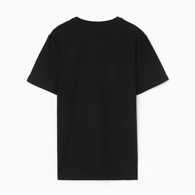 Футболка женская Let's go, чёрная, размер 44