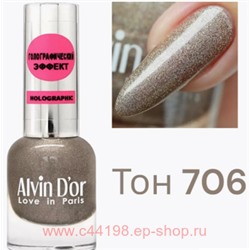 Alvin D`or Лак для ногтей  Holographic тон 706 осколки агата 15 мл