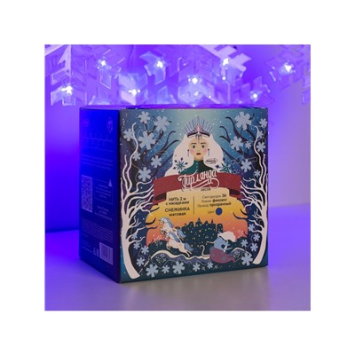 Гирлянда «Нить» 2 м с насадками «Снежинка матовая», IP20, прозрачная нить, 36 LED, свечение синее, 220 В