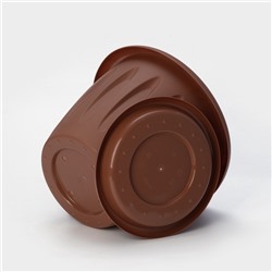 Горшок для цветов с поддоном «Фелиция», 10.4 л, d=31.9 см, h=24.5 см, пластиковый, терракотовый