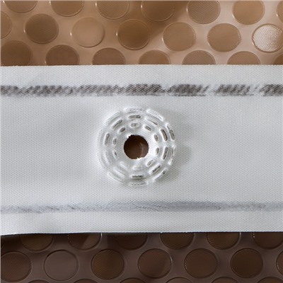 Штора для ванной Доляна «Диско 3D», 180×180 см, EVA, коричневый