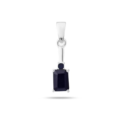 Подвеска, 1 сапфир корунд октагон 5х7 1.22ct, Байли