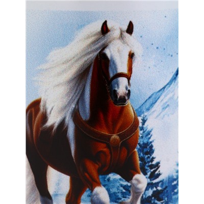 Кружка новогодняя керамическая «Вершины гор», лошадь, 320 мл