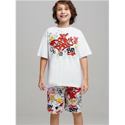 Комплект трикотажный для мальчиков: фуфайка (футболка), шорты