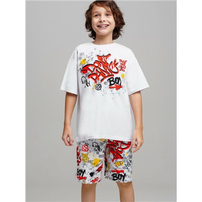 Комплект трикотажный для мальчиков: фуфайка (футболка), шорты