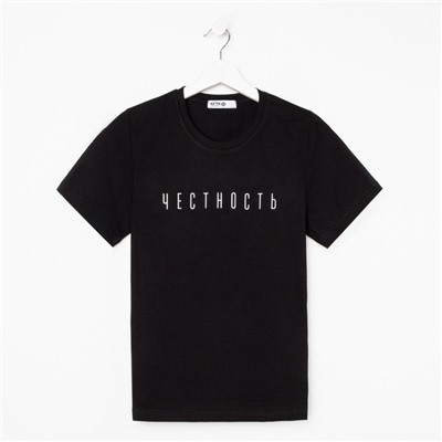 Футболка женская KAFTAN «Честность», чёрная, размер 40-42