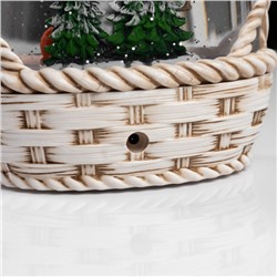 Фигура светодиодная «Снежная корзинка», 20.3×15×9 см, музыка, батарейки ААх3 (не в комплекте), USB, свечение тёплое белое