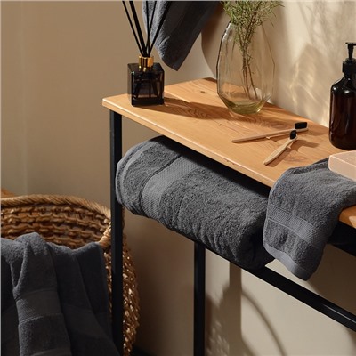 Полотенце махровое SL HOME: Classic «Гри Сандре», 90×150 см, хлопок 100%, серое