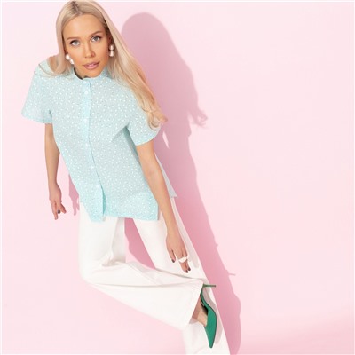 Рубашка из хлопка, Позитивный посыл (мятный)