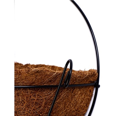 Кашпо настенное, d=25 см, с кокосовым вкладышем, «Полусфера», Greengo