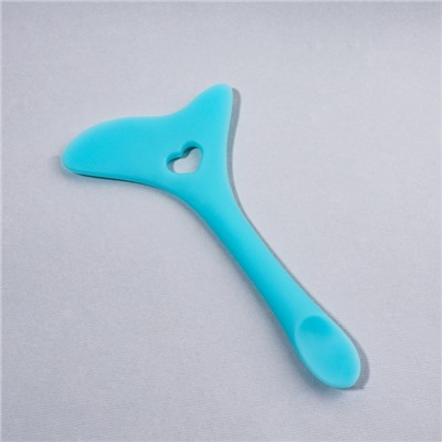 Трафарет для макияжа, силиконовый, 11.7×6×0.7 см, цвет голубой