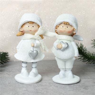 Фигурка Мальчик/Девочка 13 см / W254-1 /уп 72/Новый год