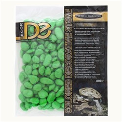 Грунт для аквариума DECOR DE «Галька цветная», фр. 8-12 мм, салатовая, 800 г