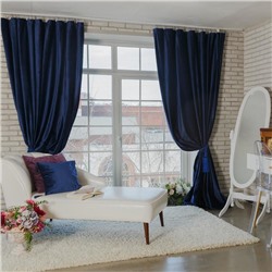 Штора портьерная «Этель», 230×270 см, ренессанс глубокий океан