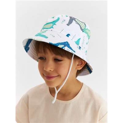 Панама детская KAFTAN «Крокодилы», размер 54, белая