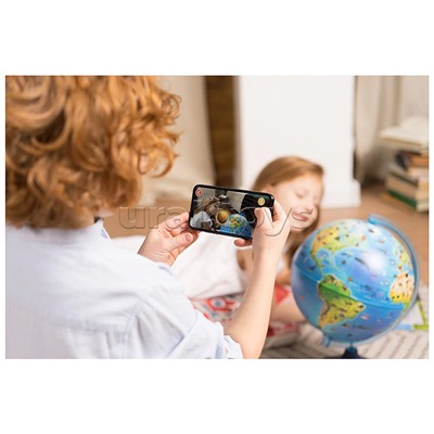 Интерактивный глобус Земли физико-политический рельефный 320мм с подсветкой