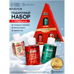 Гель для душа Happy New Year, набор 3 шт. × 100 мл, URAL LAB