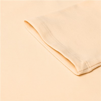 Футболка детская однотонная MINAKU: Basic line, светло-бежевая, рост 110 см