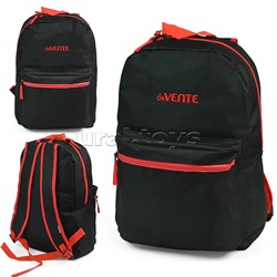 Рюкзак "Black" подростковый 40x29x17 см (14 л) 250 г, 1 отделение на молнии, 1 передний карман, черный с красным