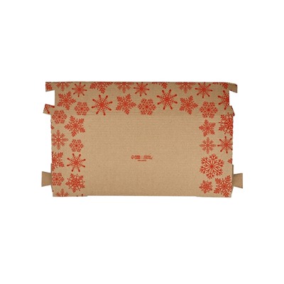 Коробка новогодняя складная «Новогодние шары», бурый, 27×21×9 см