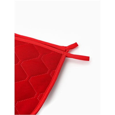 Кухонный набор «Этель»: варежка-прихватка 20×28 см, прихватка 19×19 см, красная