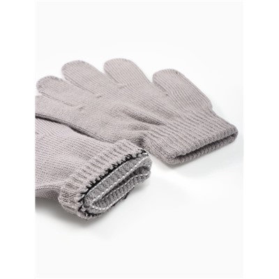 Перчатки детские MINAKU, однослойные, серые, 14 см