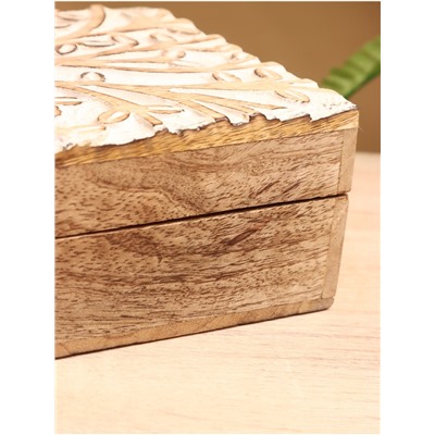 УЦЕНКА Шкатулка «Цветущее дерево», 14×14×6 см, дерево