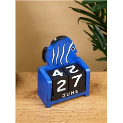 Календарь настольный «Экзотическая рыбка», 11×5×14 см, дерево, синий