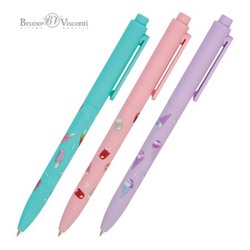 Ручка автоматическая шариковая 0.7мм "FunClick. Мороженки" синяя 20-0297/02 Bruno Visconti