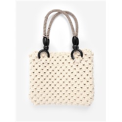 Ручки для сумки, 2 шт., вощёный шнур, 46±1×4.5 см, чёрные