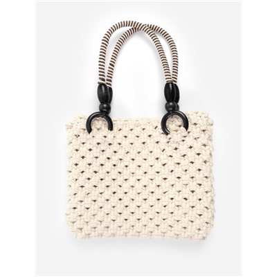 Ручки для сумки, 2 шт., вощёный шнур, 46±1×4.5 см, чёрные