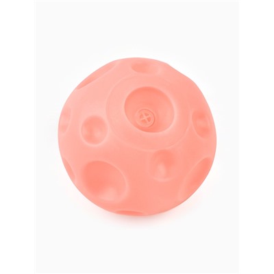 Игрушка пищащая «Мячик планета» для собак, 6.5 см, розовая