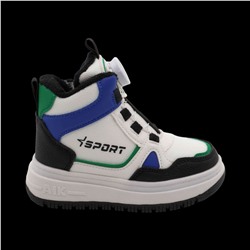 Кроссовки зимние на меху В7186-10 бело синие