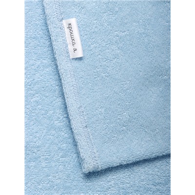 Махровое полотенце с уголком «Крошка Я. Мишка», 75×75 см, хлопок 100%, голубое