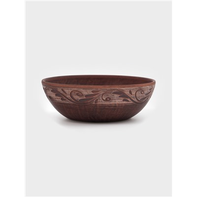 Салатник «Ангоб», 1 л, 6×18.5 см, красная глина