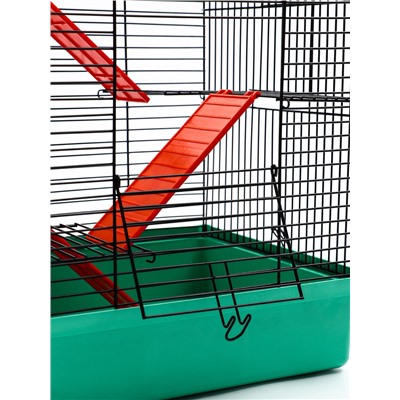 Клетка для грызунов «Мини», 29×25×40 см, трехъярусная, цвет микс