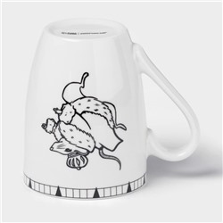 Кружка новогодняя Доляна «Волшебная сказка», 330 мл, фарфор, белая