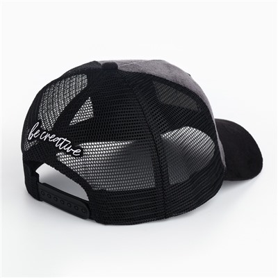 Кепка мужская с сеткой DIGNITY, чёрная, р-р 56