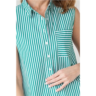 Удлиненная блузка в полоску